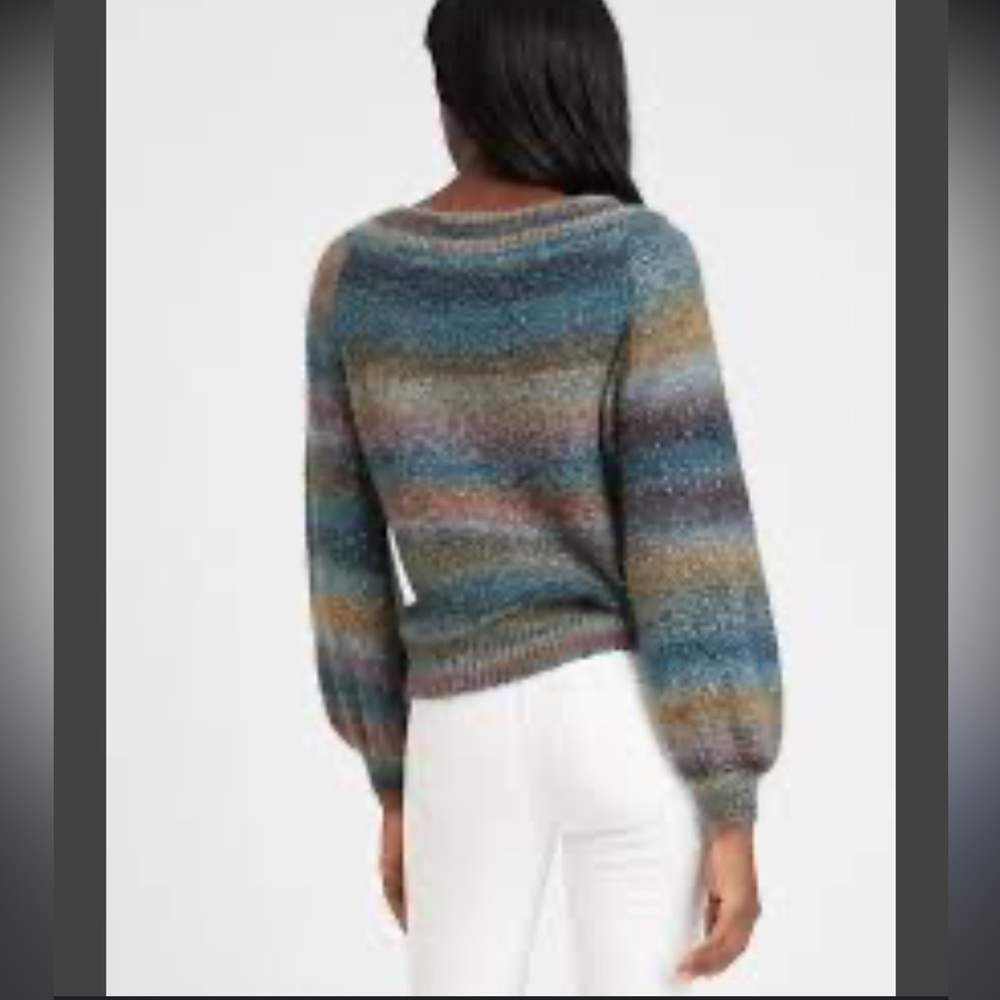 Banana Republic Ombré Sequined Cropped Sweater NWT - Picture 2 of 9
